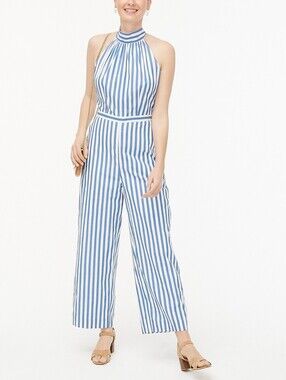 Striped Blue and White Cotton Top